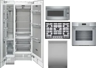6 Piece Package Includes Refrigerator, Freezer, Cooktop, Wall Oven, Microwave And Dishwasher