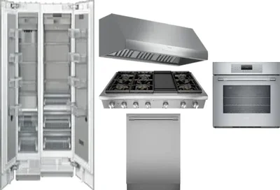 6 Piece Package Includes Refrigerator, Freezer, Cooktop, Wall Oven, Hood And Dishwasher