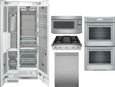6 Piece Package Includes Refrigerator, Freezer, Cooktop, Wall Oven, Microwave And Dishwasher