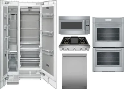 6 Piece Package Includes Refrigerator, Freezer, Cooktop, Wall Oven, Microwave And Dishwasher