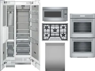 6 Piece Package Includes Refrigerator, Freezer, Cooktop, Wall Oven, Microwave And Dishwasher