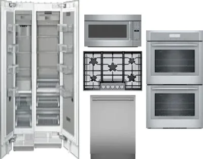 6 Piece Package Includes Refrigerator, Freezer, Cooktop, Wall Oven, Microwave And Dishwasher