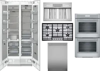 6 Piece Package Includes Refrigerator, Freezer, Cooktop, Wall Oven, Hood And Dishwasher