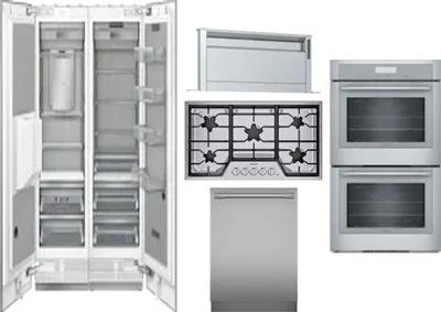 6 Piece Package Includes Refrigerator, Freezer, Cooktop, Wall Oven, Hood And Dishwasher