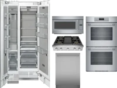 6 Piece Package Includes Refrigerator, Freezer, Cooktop, Wall Oven, Microwave And Dishwasher