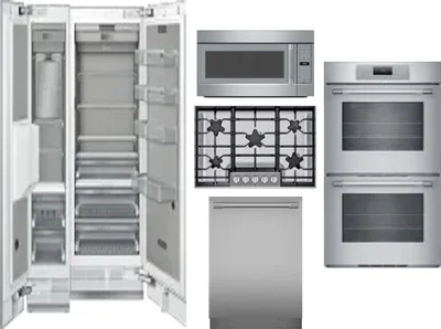 6 Piece Package Includes Refrigerator, Freezer, Cooktop, Wall Oven, Microwave And Dishwasher