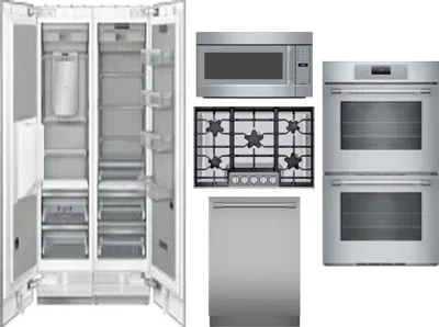 6 Piece Package Includes Refrigerator, Freezer, Cooktop, Wall Oven, Microwave And Dishwasher