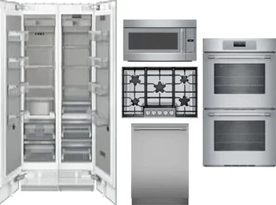 6 Piece Package Includes Refrigerator, Freezer, Cooktop, Wall Oven, Microwave And Dishwasher