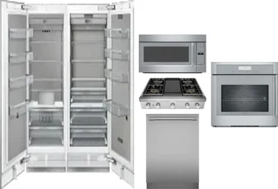 6 Piece Package Includes Refrigerator, Freezer, Cooktop, Wall Oven, Microwave And Dishwasher