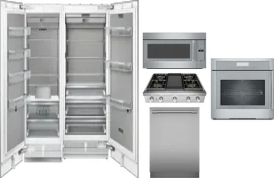 6 Piece Package Includes Refrigerator, Freezer, Cooktop, Wall Oven, Microwave And Dishwasher