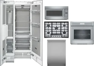 6 Piece Package Includes Refrigerator, Freezer, Cooktop, Wall Oven, Microwave And Dishwasher