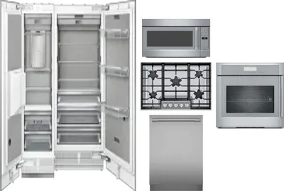 6 Piece Package Includes Refrigerator, Freezer, Cooktop, Wall Oven, Microwave And Dishwasher