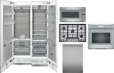 6 Piece Package Includes Refrigerator, Freezer, Cooktop, Wall Oven, Microwave And Dishwasher