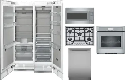 6 Piece Package Includes Refrigerator, Freezer, Cooktop, Wall Oven, Microwave And Dishwasher