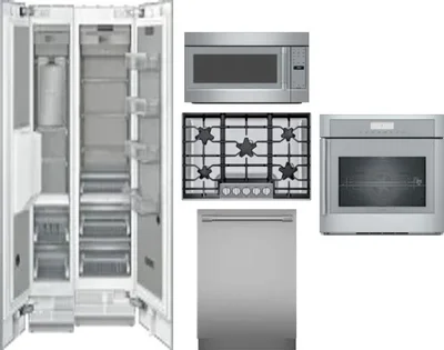 6 Piece Package Includes Refrigerator, Freezer, Cooktop, Wall Oven, Microwave And Dishwasher