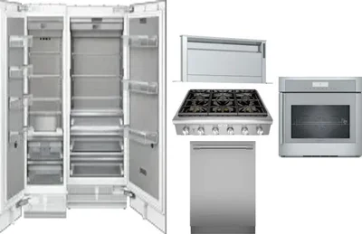 6 Piece Package Includes Refrigerator, Freezer, Cooktop, Wall Oven, Hood And Dishwasher
