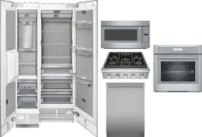 6 Piece Package Includes Refrigerator, Freezer, Cooktop, Wall Oven, Microwave And Dishwasher