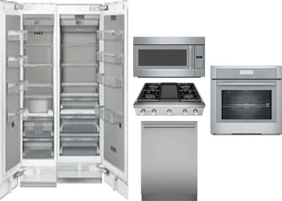 6 Piece Package Includes Refrigerator, Freezer, Cooktop, Wall Oven, Microwave And Dishwasher