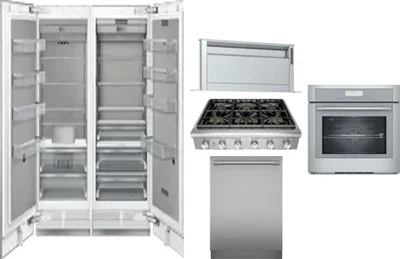 6 Piece Package Includes Refrigerator, Freezer, Cooktop, Wall Oven, Hood And Dishwasher