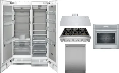 6 Piece Package Includes Refrigerator, Freezer, Cooktop, Wall Oven, Hood And Dishwasher