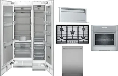 6 Piece Package Includes Refrigerator, Freezer, Cooktop, Wall Oven, Hood And Dishwasher