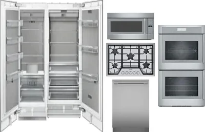 6 Piece Package Includes Refrigerator, Freezer, Cooktop, Wall Oven, Microwave And Dishwasher
