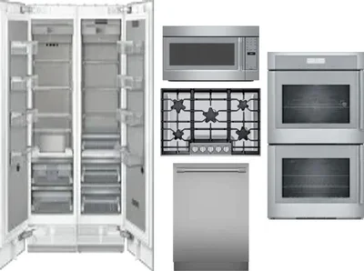 6 Piece Package Includes Refrigerator, Freezer, Cooktop, Wall Oven, Microwave And Dishwasher