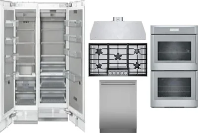 6 Piece Package Includes Refrigerator, Freezer, Cooktop, Wall Oven, Hood And Dishwasher