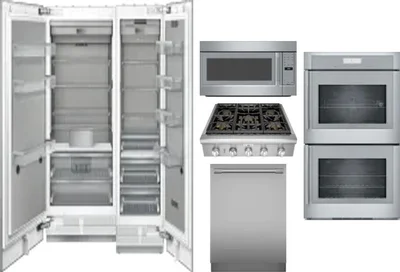 6 Piece Package Includes Refrigerator, Freezer, Cooktop, Wall Oven, Microwave And Dishwasher