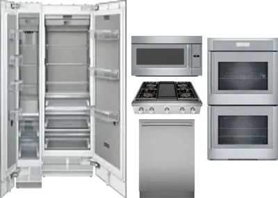 6 Piece Package Includes Refrigerator, Freezer, Cooktop, Wall Oven, Microwave And Dishwasher