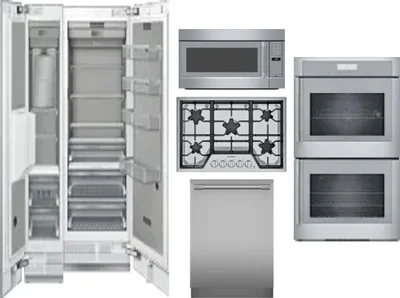 6 Piece Package Includes Refrigerator, Freezer, Cooktop, Wall Oven, Microwave And Dishwasher