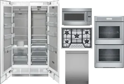 6 Piece Package Includes Refrigerator, Freezer, Cooktop, Wall Oven, Microwave And Dishwasher