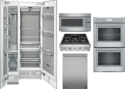6 Piece Package Includes Refrigerator, Freezer, Cooktop, Wall Oven, Microwave And Dishwasher