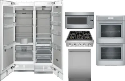 6 Piece Package Includes Refrigerator, Freezer, Cooktop, Wall Oven, Microwave And Dishwasher