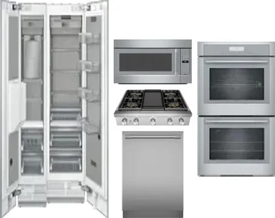 6 Piece Package Includes Refrigerator, Freezer, Cooktop, Wall Oven, Microwave And Dishwasher