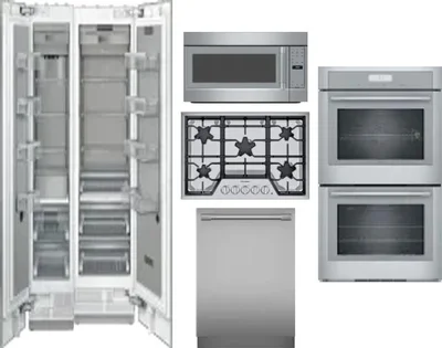 6 Piece Package Includes Refrigerator, Freezer, Cooktop, Wall Oven, Microwave And Dishwasher