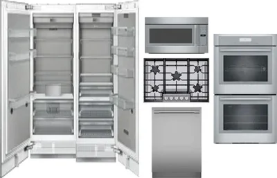 6 Piece Package Includes Refrigerator, Freezer, Cooktop, Wall Oven, Microwave And Dishwasher