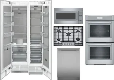 6 Piece Package Includes Refrigerator, Freezer, Cooktop, Wall Oven, Microwave And Dishwasher
