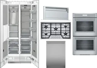 6 Piece Package Includes Refrigerator, Freezer, Cooktop, Wall Oven, Hood And Dishwasher