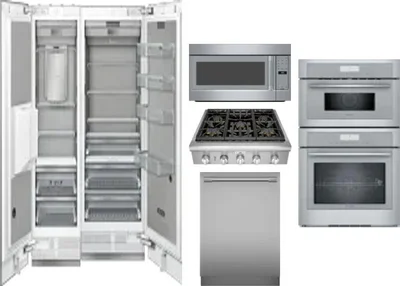 6 Piece Package Includes Refrigerator, Freezer, Cooktop, Wall Oven, Microwave And Dishwasher