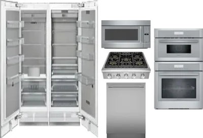 6 Piece Package Includes Refrigerator, Freezer, Cooktop, Wall Oven, Microwave And Dishwasher