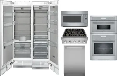 6 Piece Package Includes Refrigerator, Freezer, Cooktop, Wall Oven, Microwave And Dishwasher