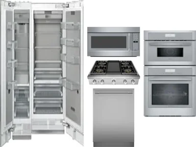 6 Piece Package Includes Refrigerator, Freezer, Cooktop, Wall Oven, Microwave And Dishwasher