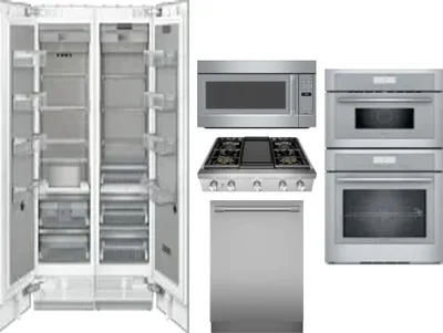 6 Piece Package Includes Refrigerator, Freezer, Cooktop, Wall Oven, Microwave And Dishwasher