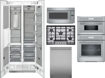 6 Piece Package Includes Refrigerator, Freezer, Cooktop, Wall Oven, Microwave And Dishwasher