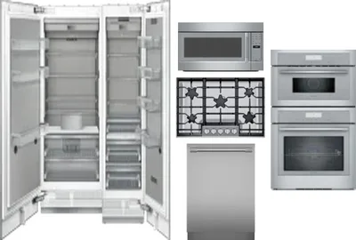 6 Piece Package Includes Refrigerator, Freezer, Cooktop, Wall Oven, Microwave And Dishwasher