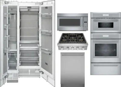 6 Piece Package Includes Refrigerator, Freezer, Cooktop, Wall Oven, Microwave And Dishwasher