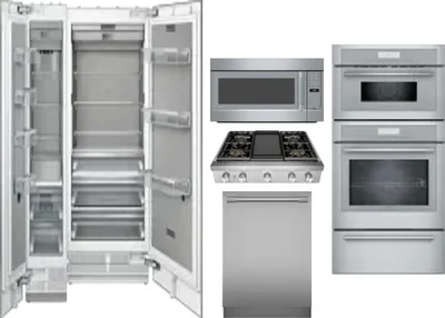 6 Piece Package Includes Refrigerator, Freezer, Cooktop, Wall Oven, Microwave And Dishwasher