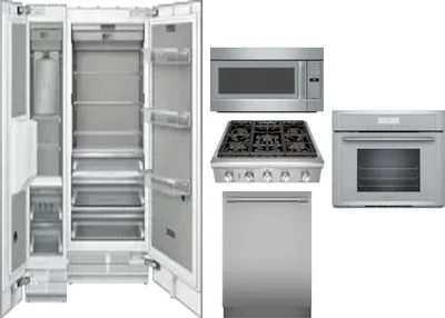 6 Piece Package Includes Refrigerator, Freezer, Cooktop, Wall Oven, Microwave And Dishwasher