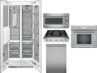 6 Piece Package Includes Refrigerator, Freezer, Cooktop, Wall Oven, Microwave And Dishwasher